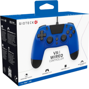 Gioteck VX4 Wired Controller for PlayStation 4 (PS4) - Blue